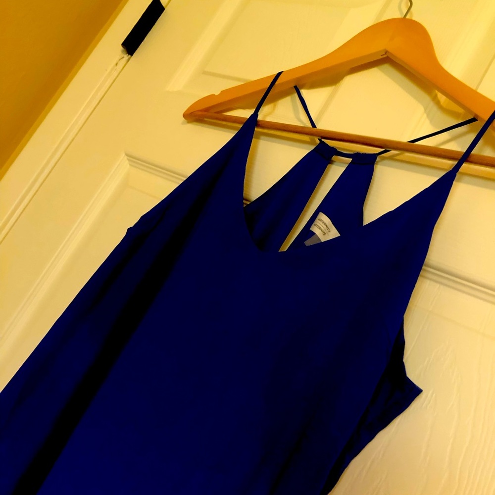 Old Navy bright blue maternity maxi gown sz S.